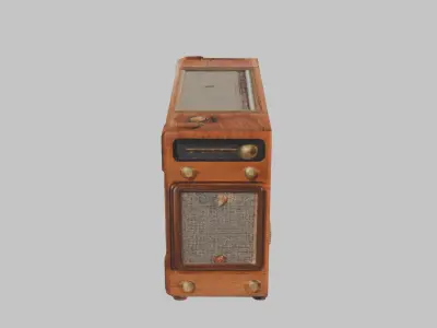 Vintage Radio Low-poly 3D model