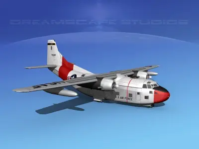 Fairchild C-123B Provider USAF 4 3D model