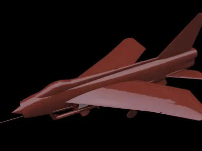 English Electric Lightning F6 Free low-poly 3D model