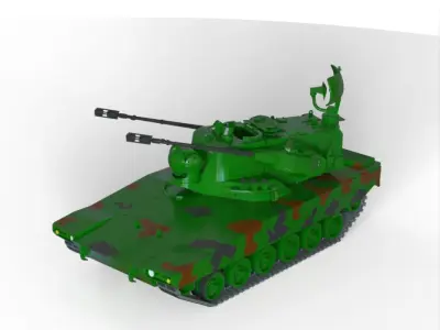Flakpanzer Gepard Swiss MBT80 Free 3D print model purchase