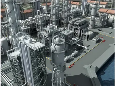 Mega Refinery 3D model purchase