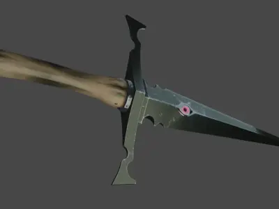 Bone dagger Low-poly 3D model purchase