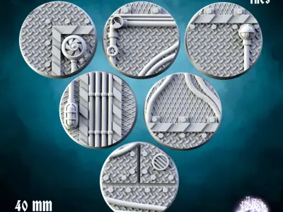  Industrial bases - 40mm 3D print model