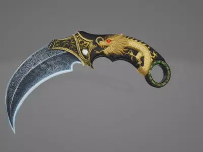 Dragon Karambit - High Poly 3D model