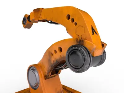 Industrial robot arm 5X high poly 3D model 3D model