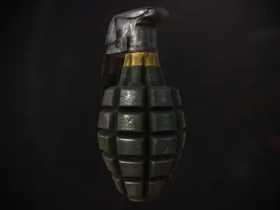 M2 fragmentation grenade Low-poly 3D model