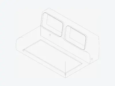 Seat - Sofa - Simplicity - Double - No Arm Low-poly 3D model