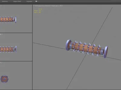 Game Trap  - Rolling Wood Low-poly 3D model