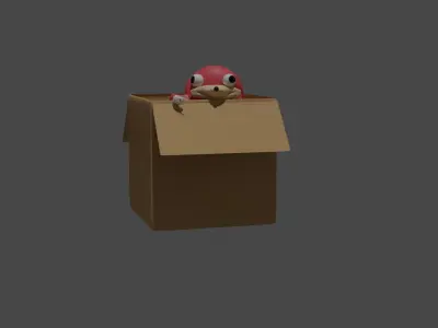 a box Low-poly 3D model