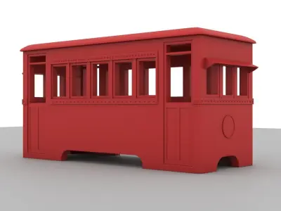 Vintage Japanese Train Carriage - 3D Printable Model 3D print model