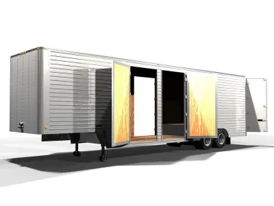 Vintage Moving Van 3D model