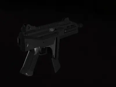 Machine Gun GNB HPA CZ Scorpion EVO 3 A1 - Two Types  Low-poly 3D model