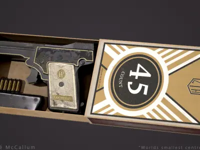 Kolibri pistol Low-poly 3D model