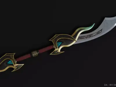 DA W1 04 Eshiel - Double Saber Low-poly 3D model