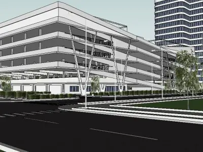 Sketchup Parking building PP1 3D model