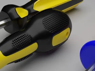 3 Piece Screwdriver Set 3D model