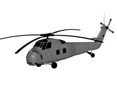 Sikorsky H-34 3D model purchase