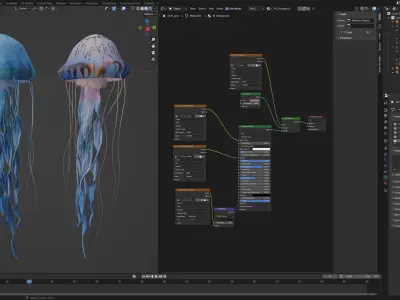 Jellyfish Chrysaora  Low-poly 3D model