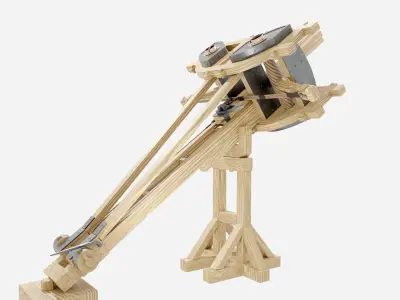 Roman ballista Low-poly 3D model