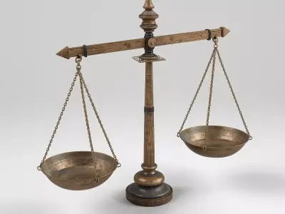 Ancient Egyptian Balance Scale 3D Prop Analysis Low-poly 3D model buy