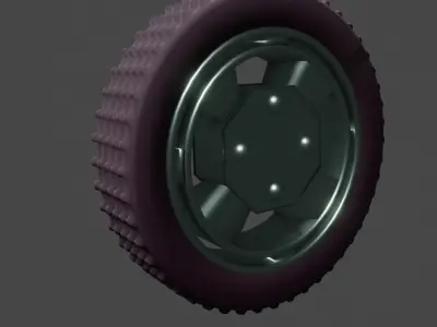 Car Tyre and Rim Free 3D model