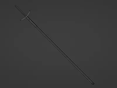 Japanese Yari Spear 1 Low-poly 3D model
