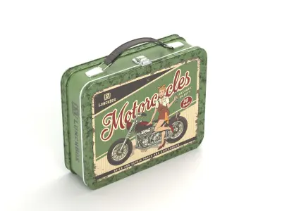 Vintage Suitcase -Lunch Box 3D model