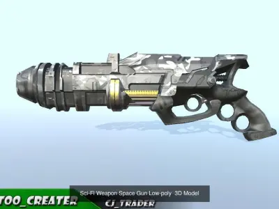 Modern Sci-Fi Weapons Space Gun Pack 3d model