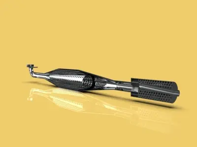 MOTORBIKE MUFFLER MOTORCYCLE EXHAUST BIKE RACING 3D model
