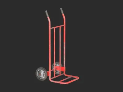Cargo Trolley for Game Ready Low-poly 3D model