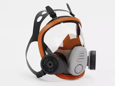Gas Mask - Full-Face Protective Respirator 3D model