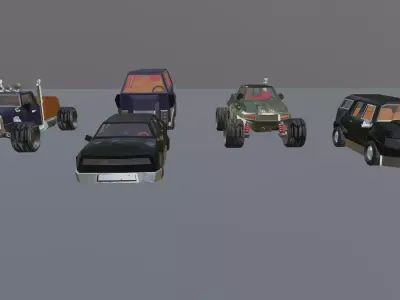 Car low poly pack 2 Low-poly 3D model