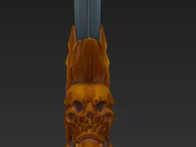 Cursed Flame Sword - Fantasy Weapon  3D model