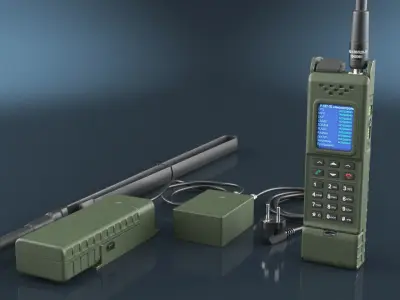  Azart R-187-P-1 Handheld Radio with Battery Assembled Green 