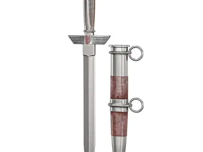 Dagger 1925   Low-poly 3D model