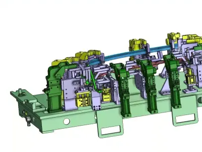 Car Front Door Welding Fixture 3D CAD Model  3D model