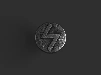 Forged Rivets Large Decorative Rune Elements 19 Pack 5 Textures Low-poly 3D model