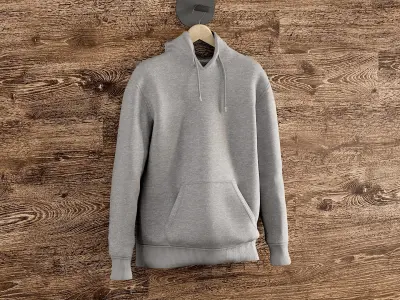 Mens Hoody 2 V2 on Hanger 3D model