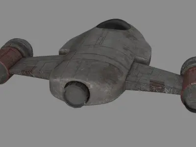 Sci fi Spaceship  with PBR textures Free 3D model