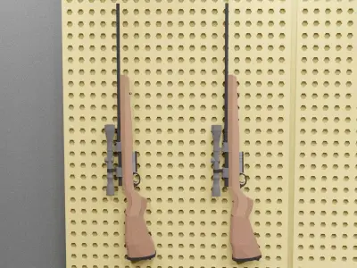 Low poly Mossberg Sniper Low-poly 3D model