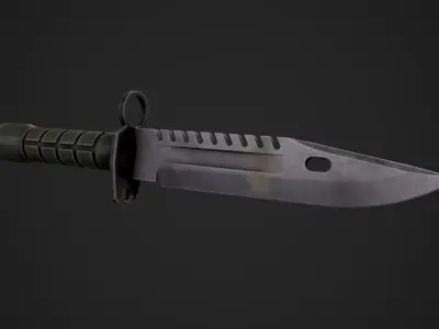 Military knife Low-poly 3D model purchase