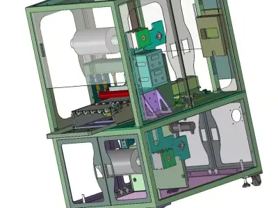 Paper and Cardboard Sheet Film Lamination Machine 3D CAD Model  3D model