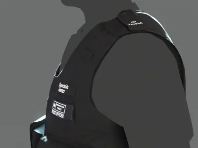 Stab Resistant Body Armour 3D Model - Metropolis London Office  Low-poly 3D model