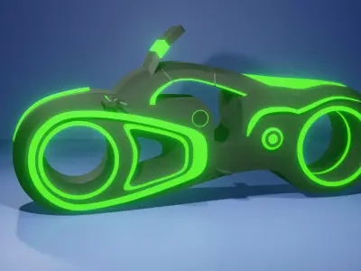 Tron Sci Fi  Bike Low-poly 3D model