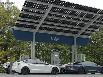 Chevrolet Tesla Xiaomi Lucid Cars EVgo Electric Charging Station 3D model