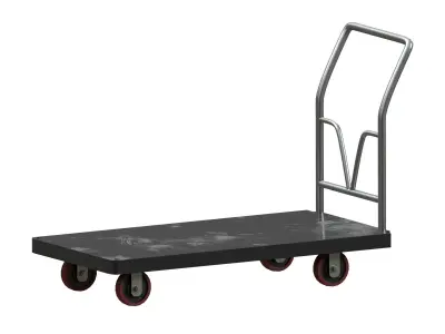 Black Cart Low-poly 3D model