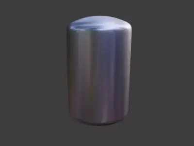 Cylindrical Vessel  Free low-poly 3D model