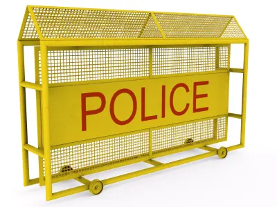 Traffic Barricade Low-poly 3D model purchase