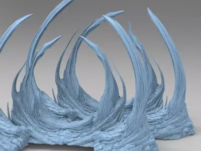 Dinosaur Raptor cliffs 2  3D model