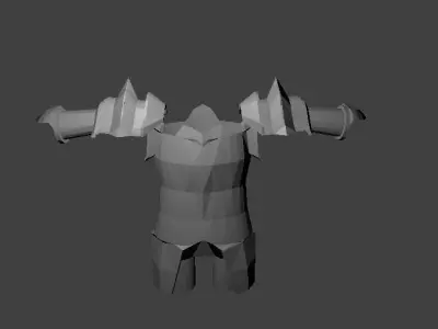 low-poly Plate Armour  Free low-poly 3D model